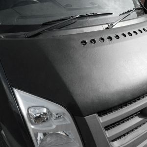 Close-up view of the Transit Mk7 2006-2014 Bonnet Bra 