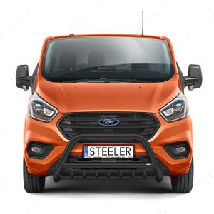 Ford Transit Custom 2018-2023 Black Front A-Bar with Axle Bars