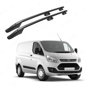 Ford Transit Custom 2012-2023 SWB Black Roof Rails