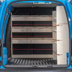 VW Caddy Maxi 2004-2020 OS Rear Toolbox Shelving and Full-Width Bulkhead Racking