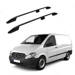 Mercedes Vito W639 & W447 2003- SWB Black Alloy Roof Rails