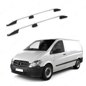 Mercedes Vito W639 & W447 LWB Silver Alloy Roof Rails