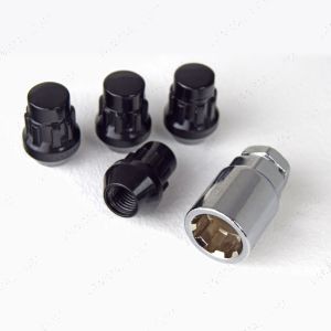 Locking Wheel Nuts Set of 4 (12mm X 1.5mm) - Black