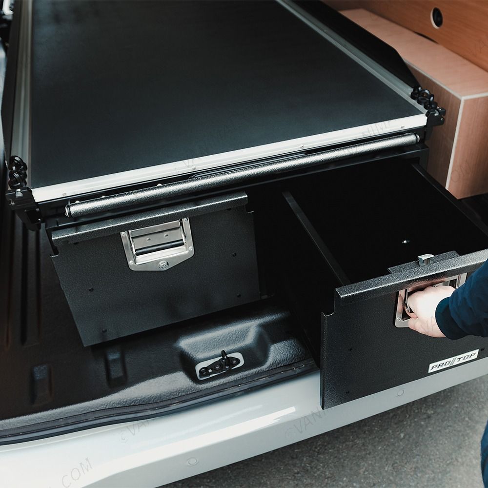 VW Transporter T7 2025- ProTop Twin Drawer System with Sliding Tray  1680mm  Deep Drawer