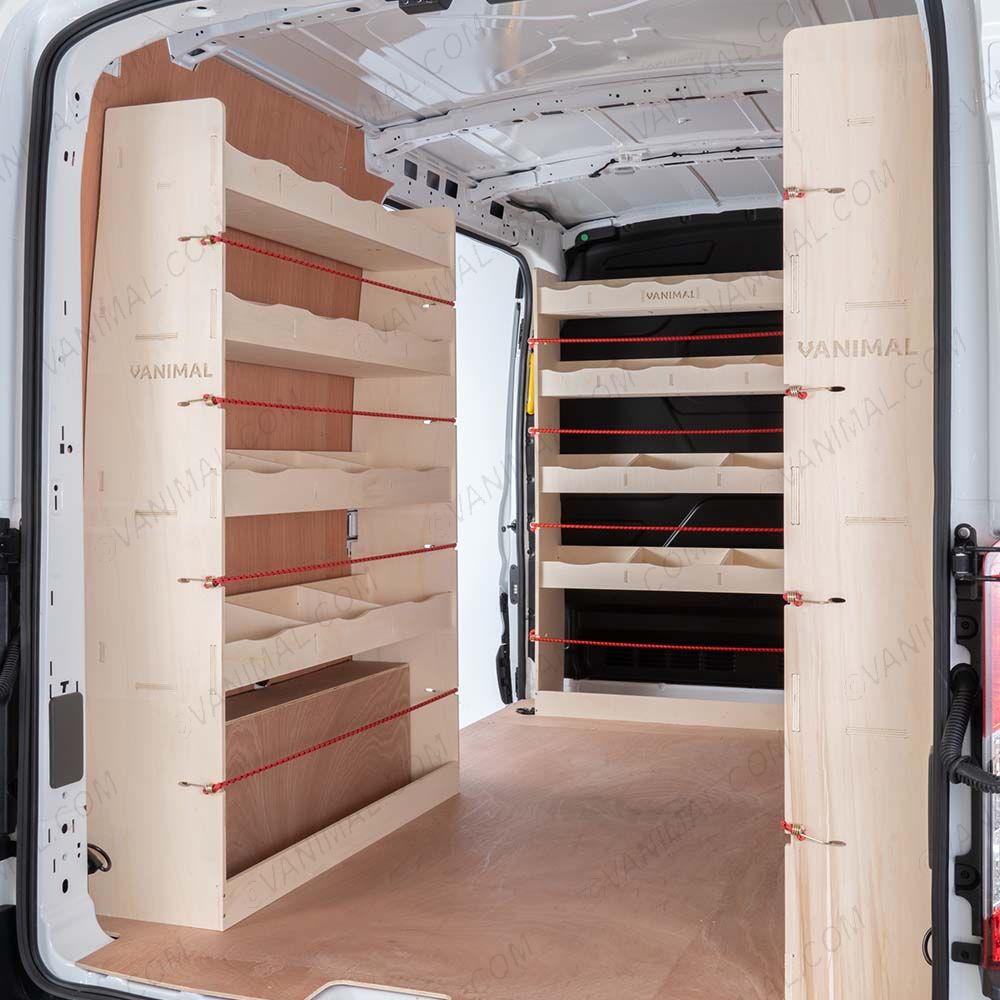 Nissan Interstar 2025 premium plywood racking with bulkhead and twin rear units