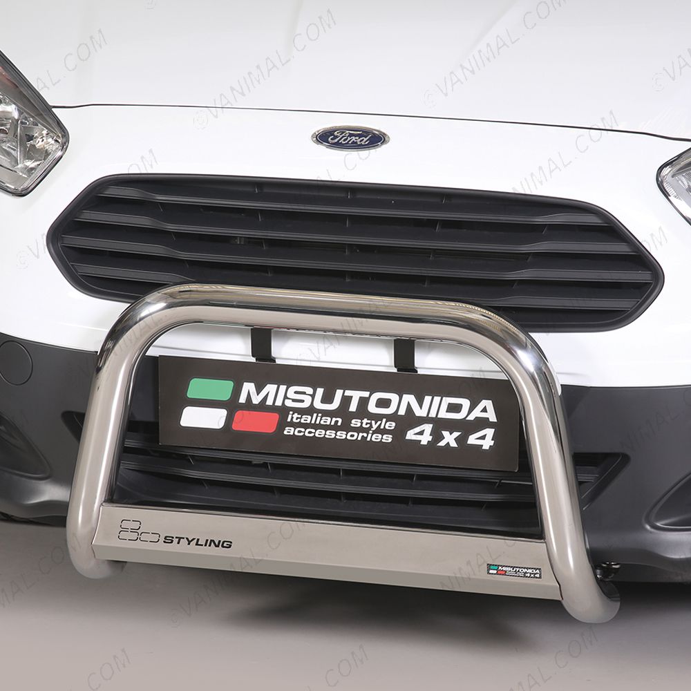 Close-up view of the Ford Transit Courier 2014-2018 Polished Front A-Bar