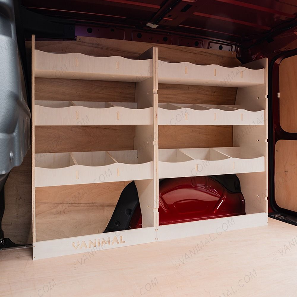 Side van angle view of the Toyota Proace City Long Driver Side Van Racking