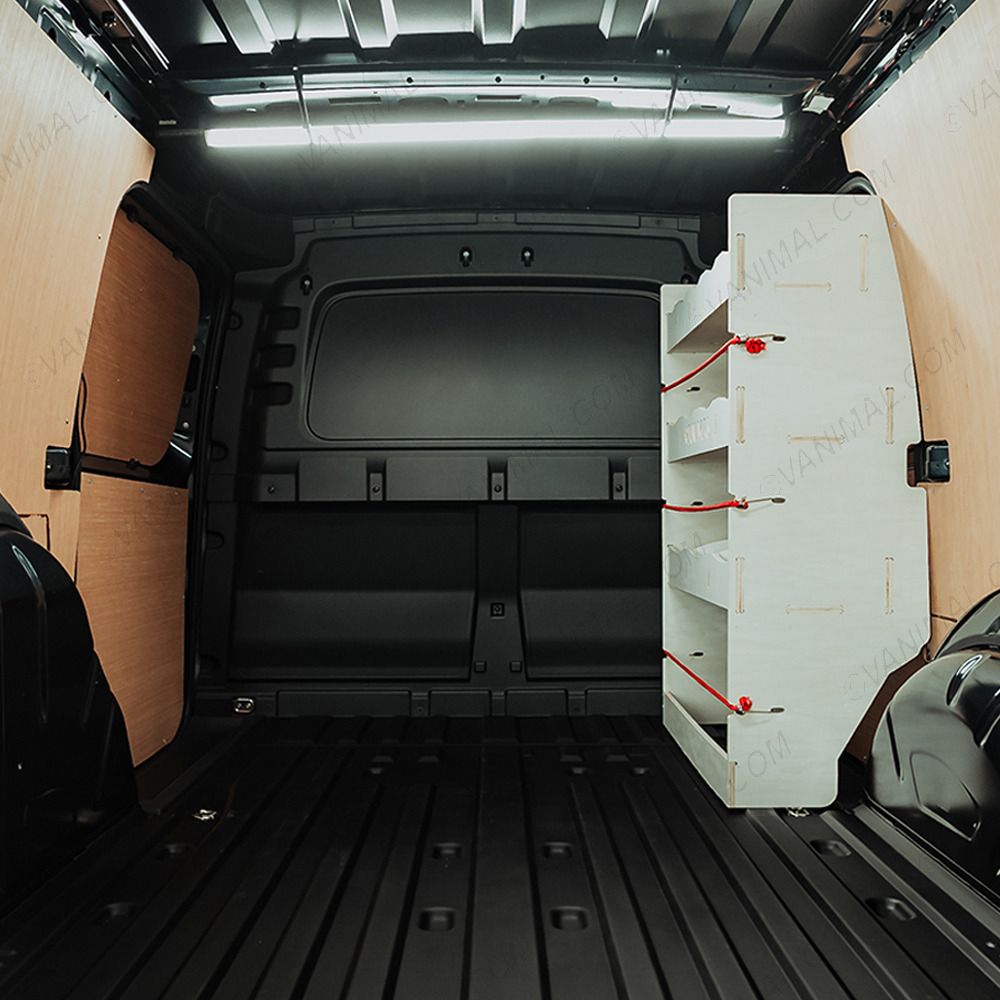 Nissan Townstar 2022+ L2 OS front van racking with 6 compartments and 3 shelves