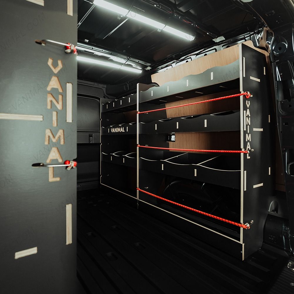 Nissan Townstar 2022 L2 triple racking system with 24 compartments and 9 shelves