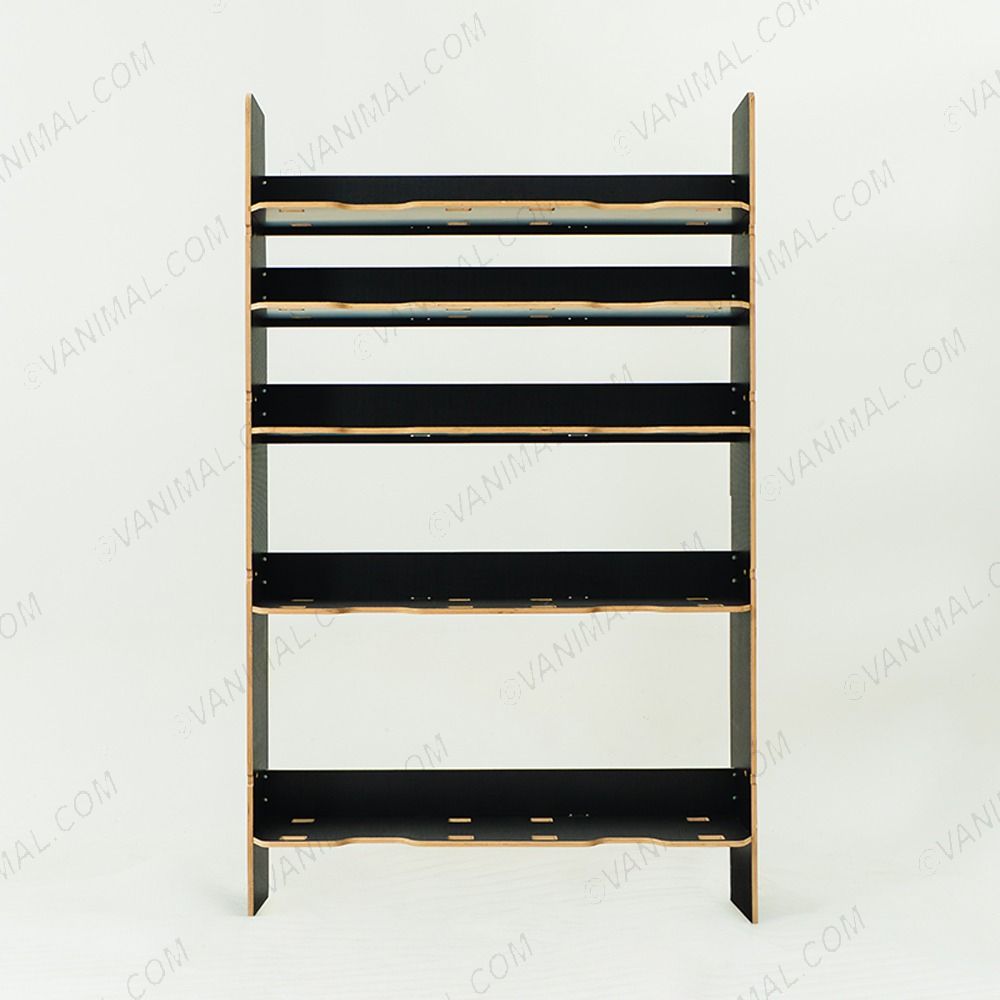 Black hexaboard Systainer racking for Nissan Interstar 2025 OS front