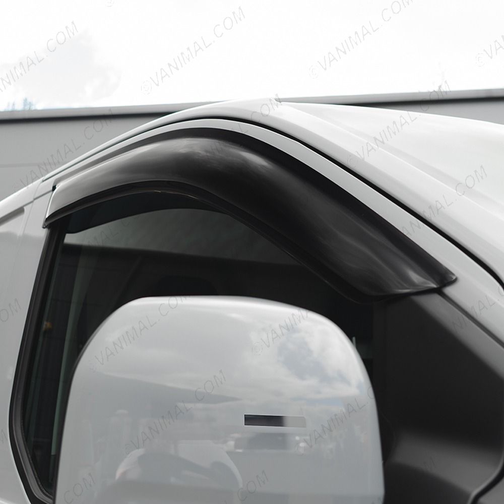 VW Transporter T7 2025- Set of 2 Adhesive Wind Deflectors close-up view