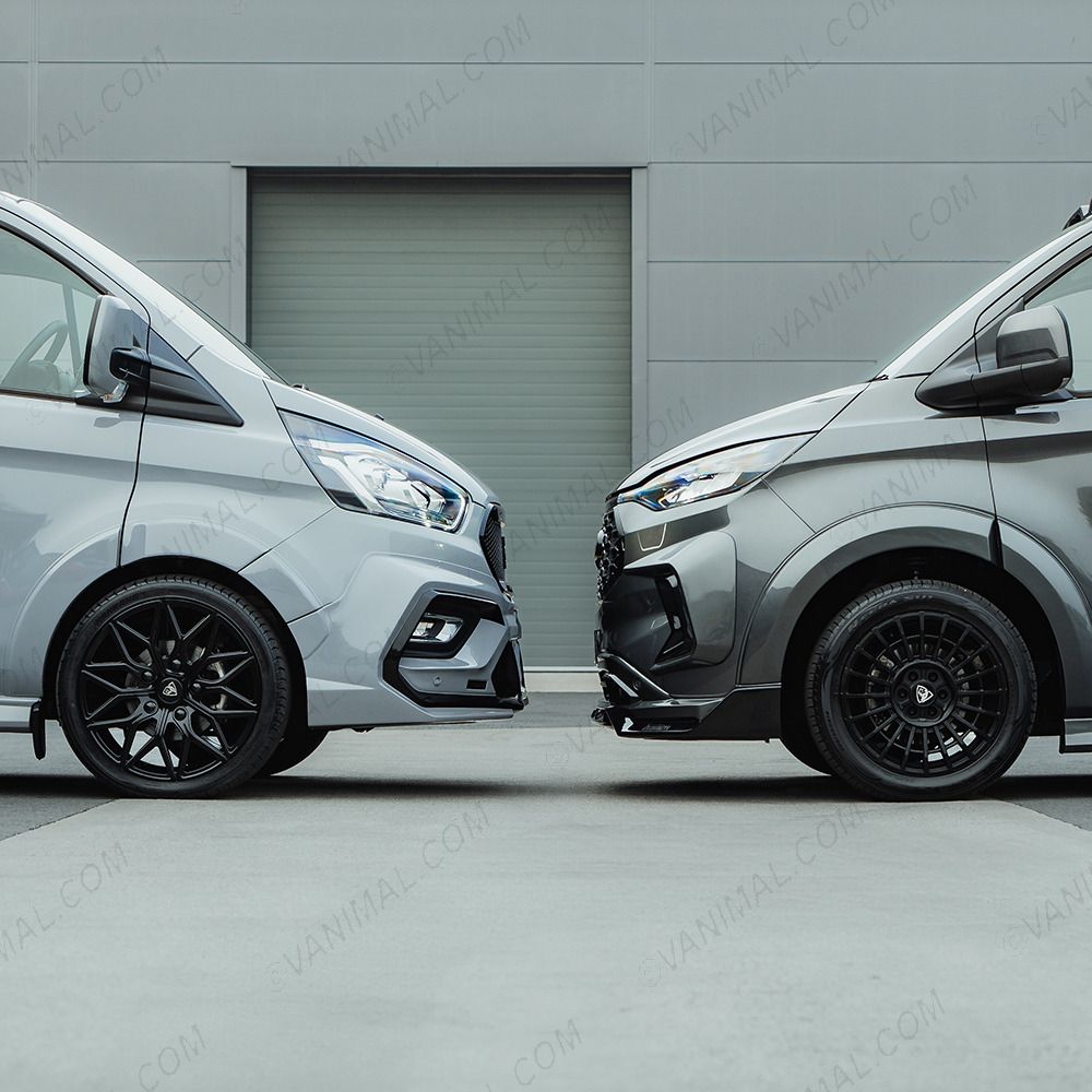Transit Custom 2018-2023 Predator Body Kit vs Transit Custom 2023- Predator Body Kit - close-up side van view
