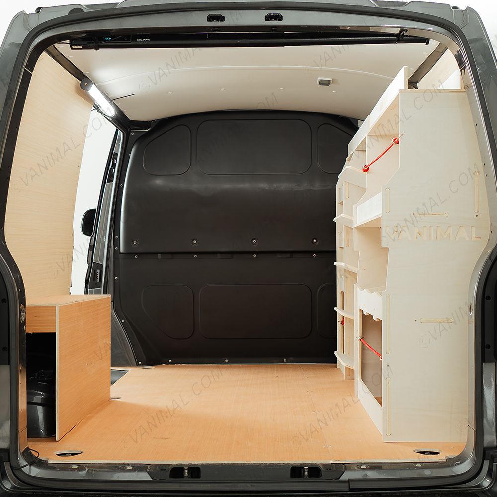 Rear van view of the Fiat Scudo Driver Side Ulti-Rack Van Racking V2