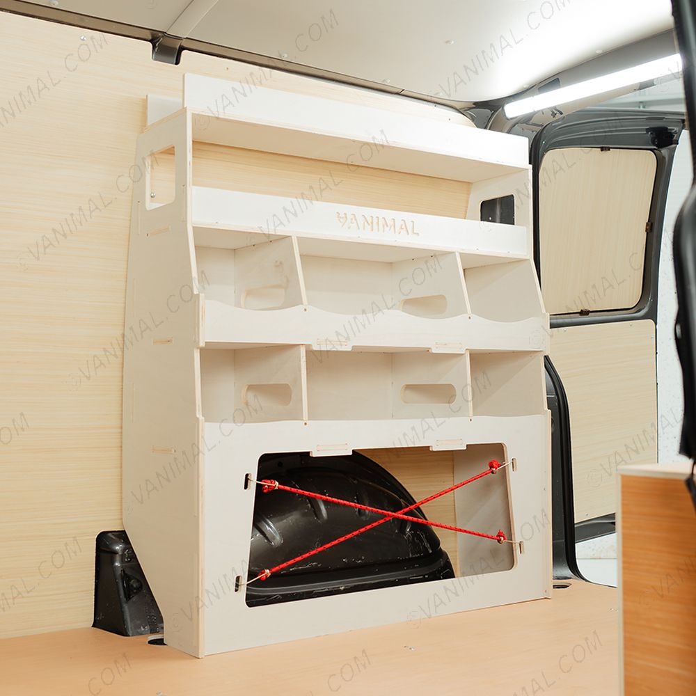 Side van angle view of the Fiat Scudo Rear Ulti-Rack Van Racking