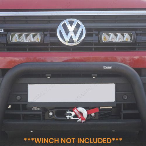 Front van view of the VW Transporter T5 T5.1 Hidden Winch Mount – Front Bumper