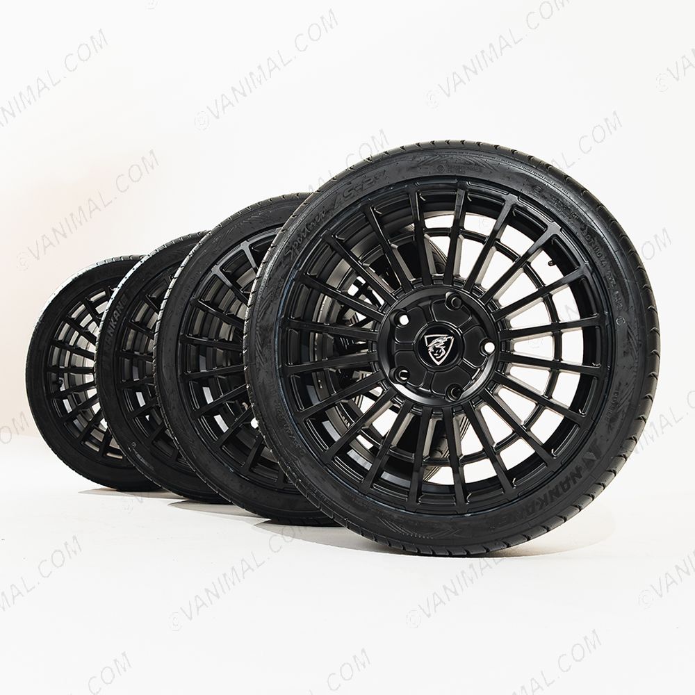 Close-up side angle view of the front face view of the 20" Predator Iconic Alloy Wheel