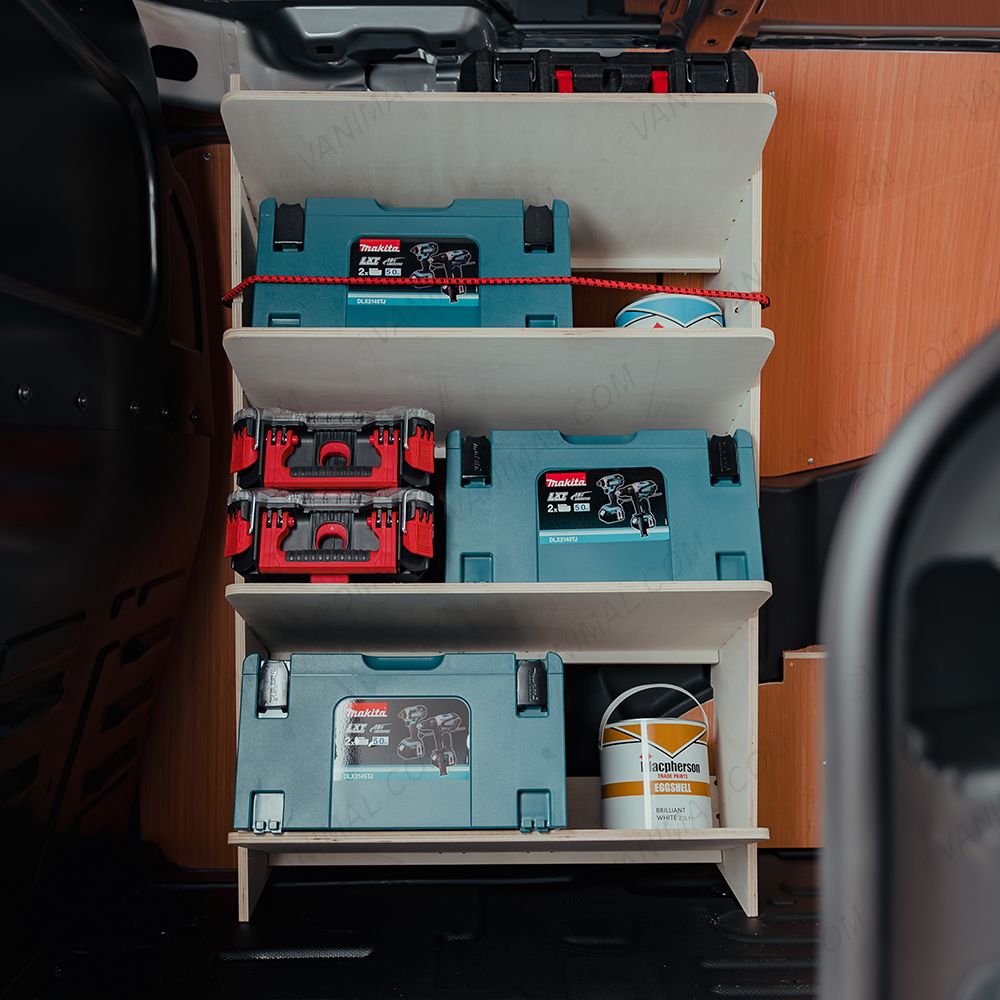 Trade-ready OS Front toolbox van racking for Nissan Townstar 2022+ L2