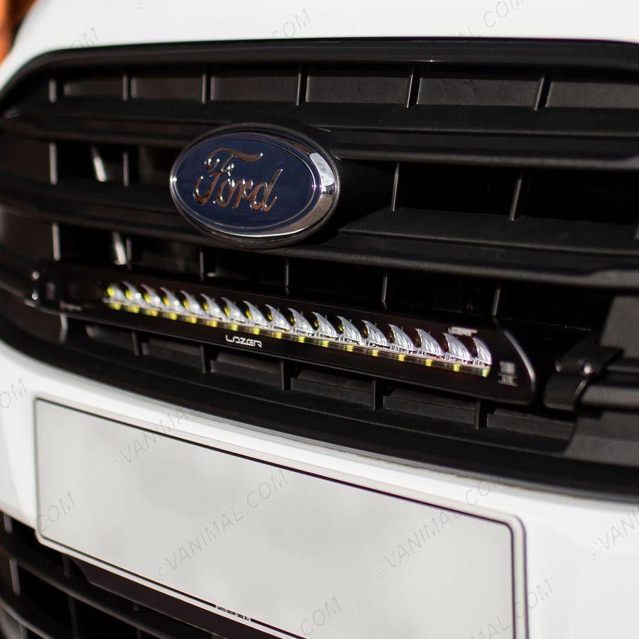 Close-up view of the Ford Transit Connect (2018-2021) Linear-18 Elite LED Light Bar Integration Kit
