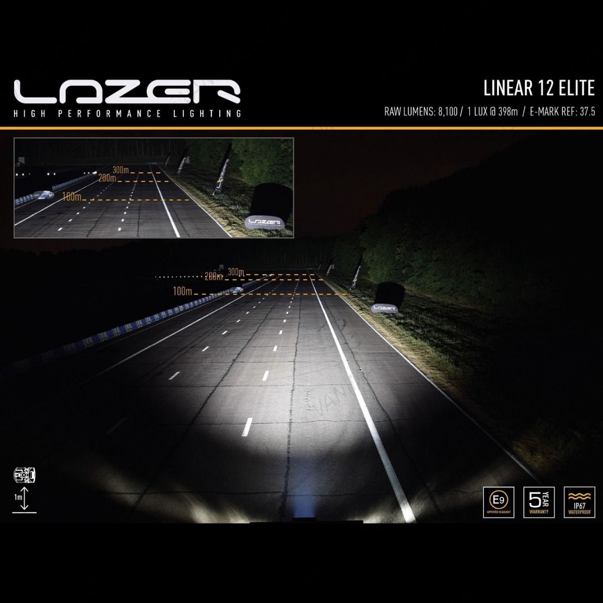 Lazer Lamps Linear-12 Elite LED Light Bar Performance in distance
