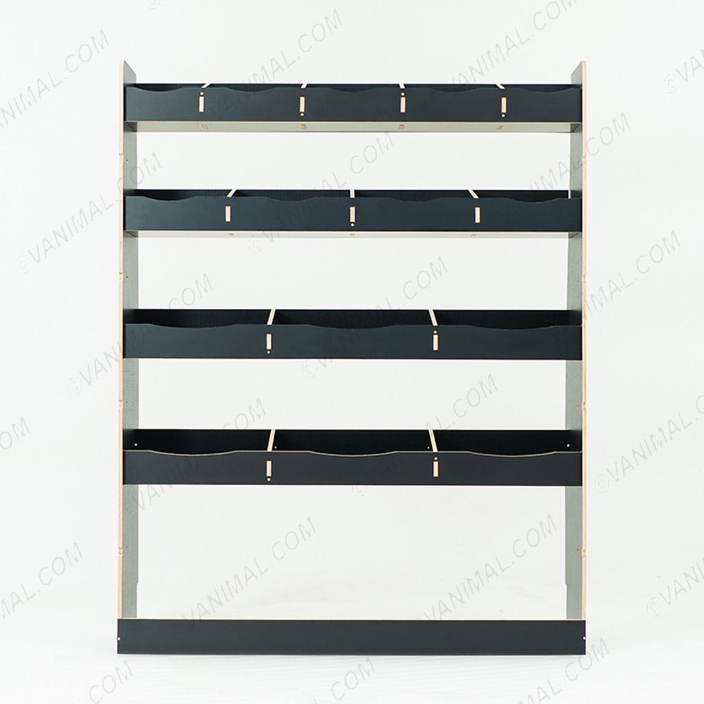 Black hexaboard van racking for Nissan Interstar 2025 OS rear