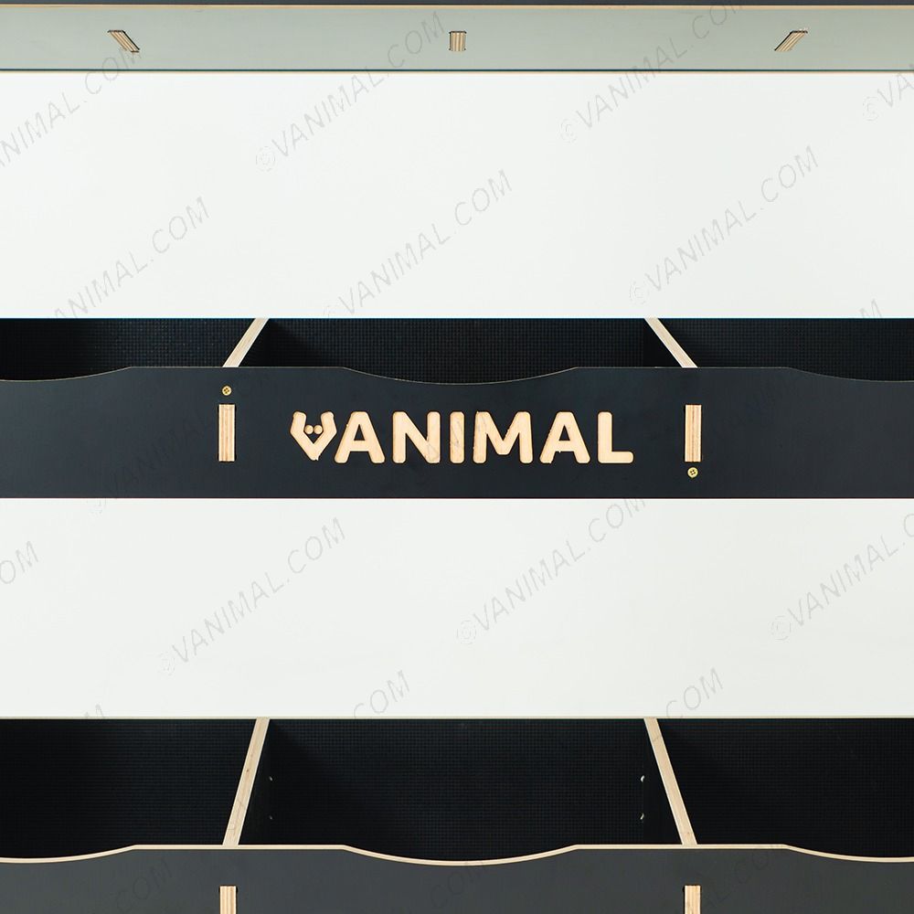 Bulkhead van racking system, rugged black finish