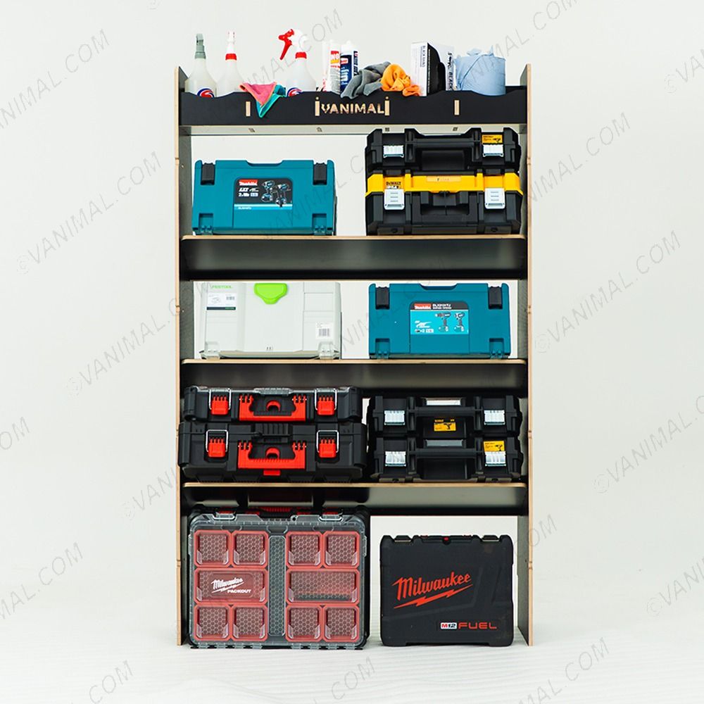 Hexaboard toolbox racking for Nissan Interstar 2025 OS front