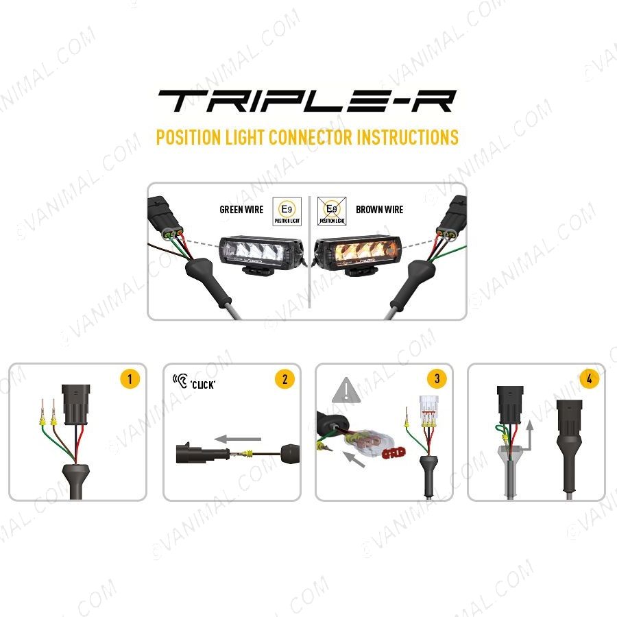 Lazer Lamps Triple-R 750 Elite LED Light Bar Connector Instructions