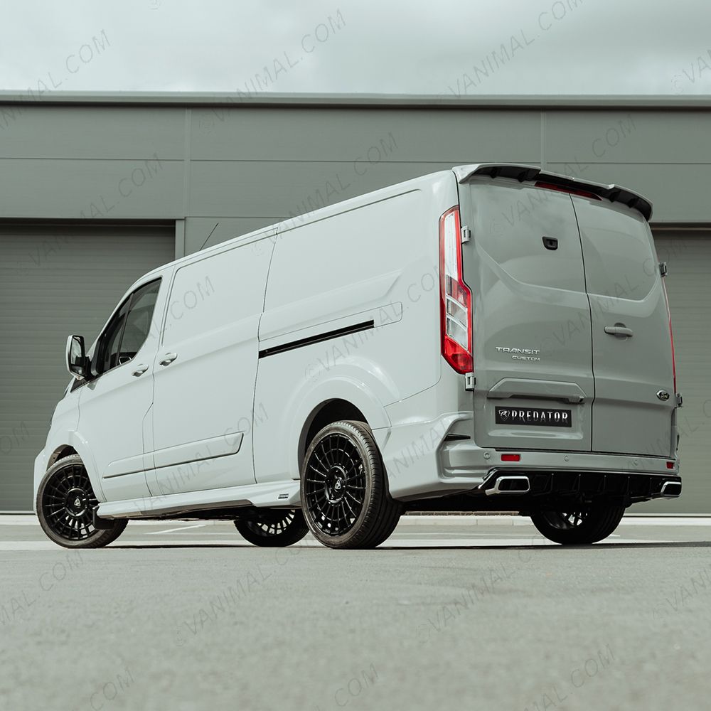 Rear view of the Ford Transit Custom LWB Predator Body Kit