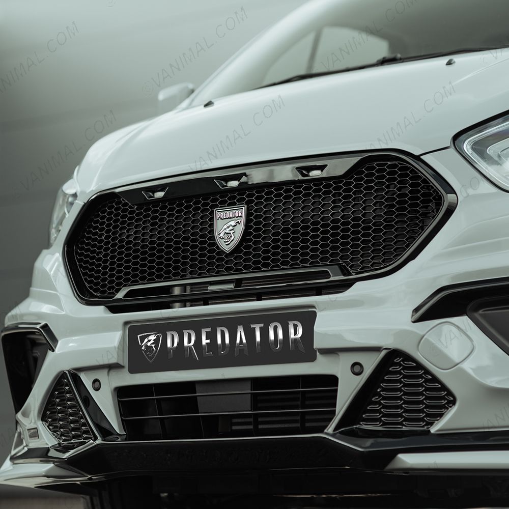 Ford Transit Custom 2018-2023 Predator Matt Black Mesh Grille