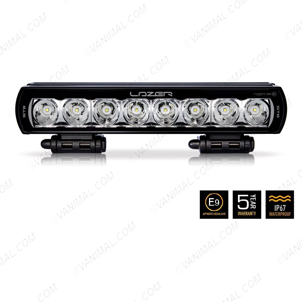 Front view of the Lazer Lamps ST8 Evolution LED Light Bar