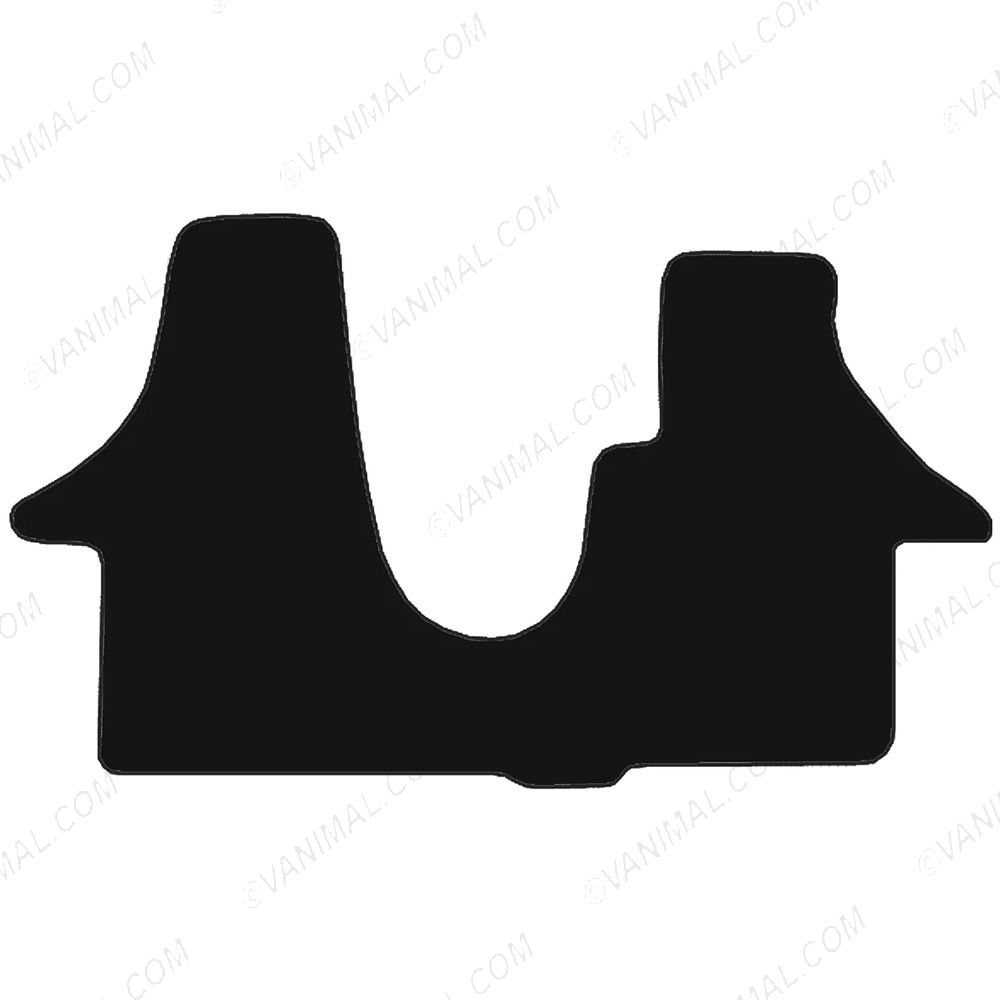 VW Transporter T6 2015–2024 Tailored Front Rubber Floor Mat (Twin Passenger – 3mm Diamond, 1 Piece)