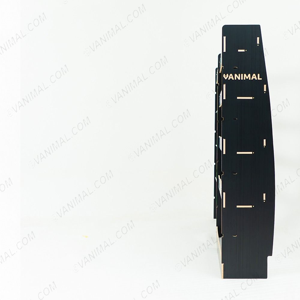 Rear van view of the Ford Nissan Interstar 2025- Hexaboard Driver Side Van Racking with x3 Toolbox Shelves 