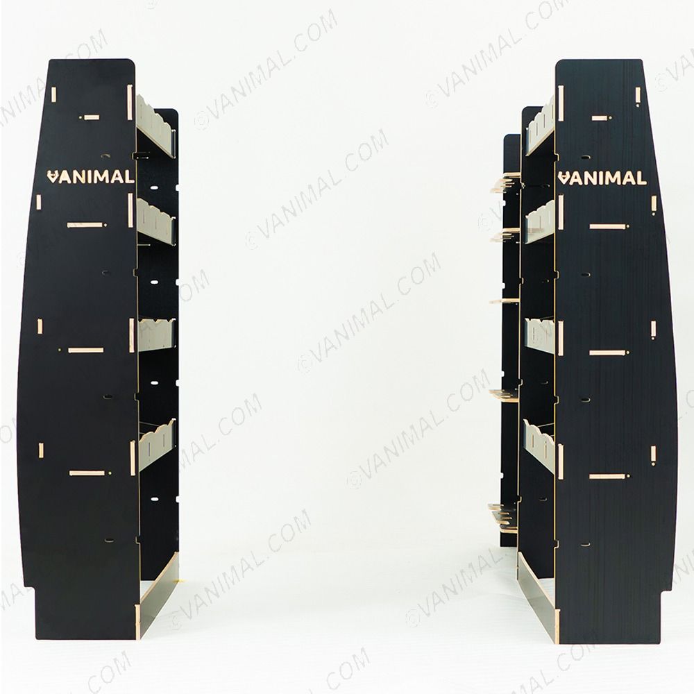 Professional hexaboard modular racking configuration for Nissan Interstar 2025 with Festool and rear shelving