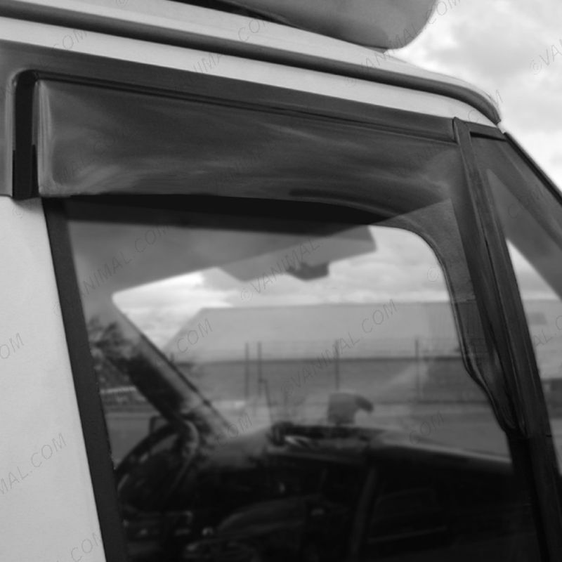 Close-up view of the Ford Transit Mk6 & Mk7 2000-2014 Set of 2 Adhesive Wind Deflectors