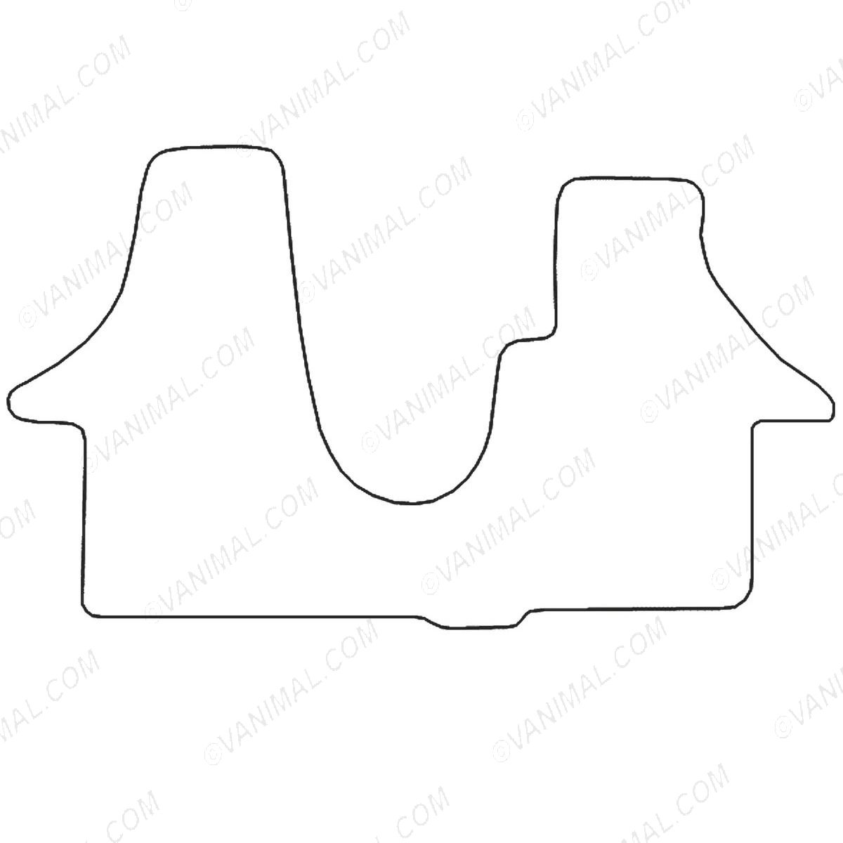 Tailored Rubber Van Floor Mats - VW Transporter T6 2015-2024