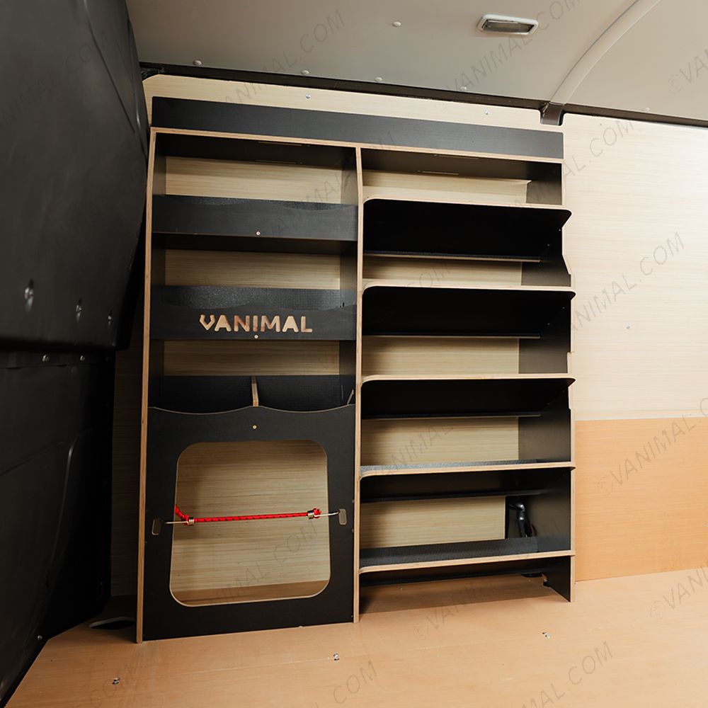 Side van angle view of the Fiat Scudo Hexaboard Front Ulti-Rack Van Racking V2