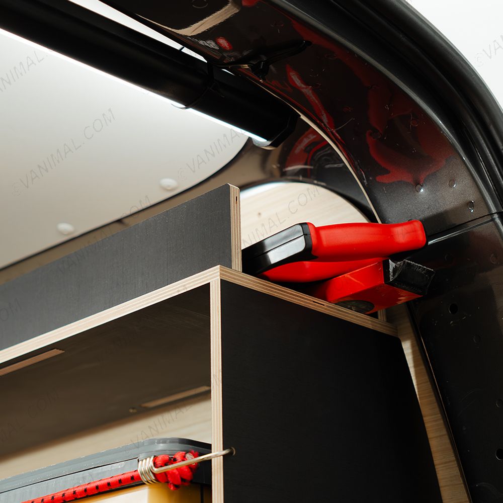 Close-up view of the top tray