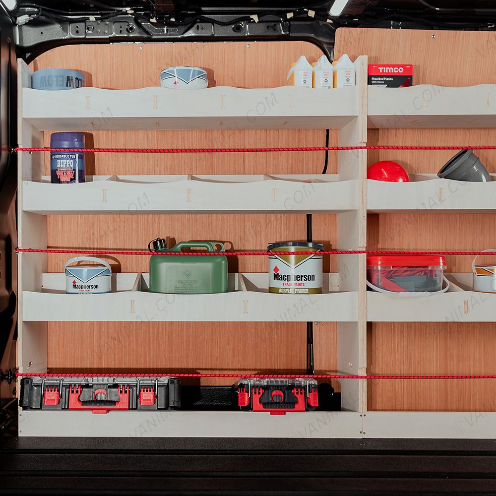 Side van view of the Fiat Scudo LWB Double Rear and Front Racking (Triple Pack)