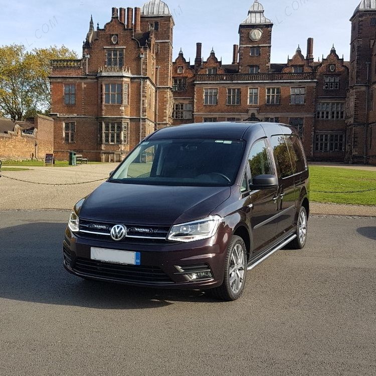 Side angle view of the VW Caddy (2015-2020) Linear-6 Elite LED Light Bar Integration Kit