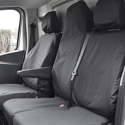 Front Seat Covers with Folding Middle Seat 